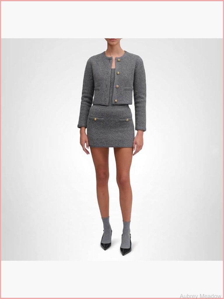 Cardigan - Long Sleeve Button Up Boucle Knit